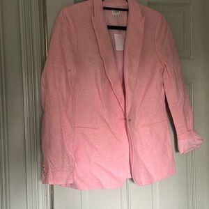 J. Crew Pink Blazer Lightweight Relaxed Fit